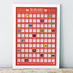 Gift Republic 100 Kids Books Scratch Off Bucket List Poster 5 Gift Republic 100 Kids Books Scratch Off Bucket List Poster -Literary Gift Shop 100 Kids Books 2