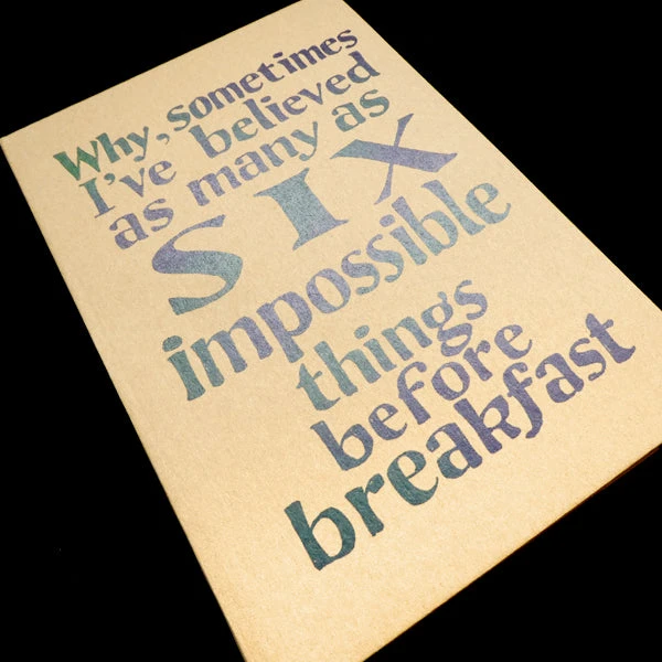 TLGC Mimaki Six Impossible Things Notebook 4 TLGC Mimaki Six Impossible Things Notebook - Image 4