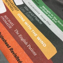 Personalised Long-sleeved Personalised Bookshelf T-shirt -Literary Gift Shop Book tee close up1 61b230cc bcc7 41da 9aa1 0cc729b0c4a0