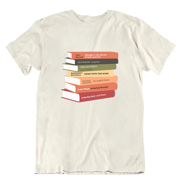 Personalised Personalised Bookshelf T-shirt - Cream 1 Personalised Personalised Bookshelf T-shirt - Cream
