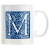 Personalised Decorated Initial Mug - Blue