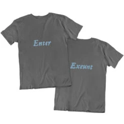 TLGC Epson Enter ... Exeunt First Folio T-shirt - Grey - Choice Of Shapes/Styles
