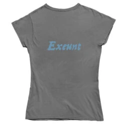 TLGC Epson Enter ... Exeunt First Folio T-shirt - Grey - Choice Of Shapes/Styles -Literary Gift Shop Enter ExeuntladiesGreyBACK