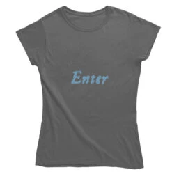 TLGC Epson Enter ... Exeunt First Folio T-shirt - Grey - Choice Of Shapes/Styles -Literary Gift Shop Enter ExeuntladiesGreyFRONT