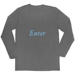 TLGC Epson Enter ... Exeunt First Folio T-shirt - Grey - Choice Of Shapes/Styles -Literary Gift Shop Enter ExeuntlongsleevedGreyFRONT