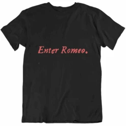 TLGC Epson Enter Romeo First Folio T-shirt - Choice Of Shapes/Styles -Literary Gift Shop EnterRomeoBlackunisexT shirt