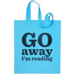TLGC Epson Go Away I'm Reading Bag -Literary Gift Shop GoAwayBagNEWblue72