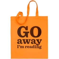 TLGC Epson Go Away I'm Reading Bag -Literary Gift Shop GoAwayBagNEWorange72