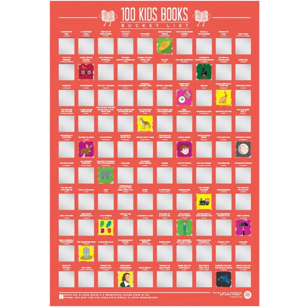 Gift Republic 100 Kids Books Scratch Off Bucket List Poster 1 Gift Republic 100 Kids Books Scratch Off Bucket List Poster