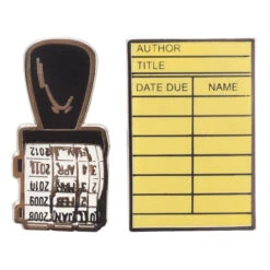 Out Of Print Library Card Pin Set