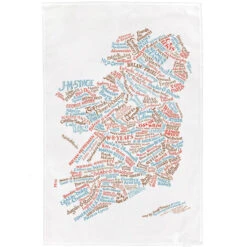 TLGC Epson Literary Map Of Ireland Tea Towel