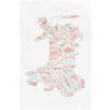 TLGC Epson Literary Map Of Wales Tea Towel
