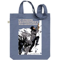 Personalised Personalised Book Cover Tote - Mountain Adventure -Literary Gift Shop Mountain Adventures steel blue