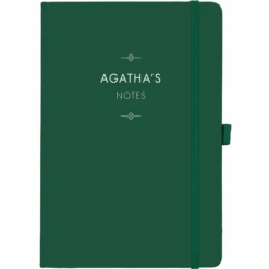 Personalised Personalised Notebook - Sans Serif Font With Ornaments 16 Personalised Personalised Notebook - Sans Serif Font With Ornaments -Literary Gift Shop Sans Serif with Ornaments green Agatha