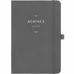Personalised Personalised Notebook - Sans Serif Font With Ornaments 17 Personalised Personalised Notebook - Sans Serif Font With Ornaments -Literary Gift Shop Sans Serif with Ornaments grey Agatha