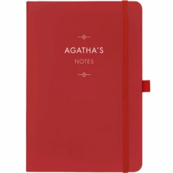 Personalised Personalised Notebook - Sans Serif Font With Ornaments 20 Personalised Personalised Notebook - Sans Serif Font With Ornaments -Literary Gift Shop Sans Serif with Ornaments red Agatha