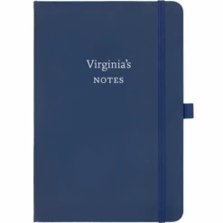 Personalised Personalised Notebook - Serif Font -Literary Gift Shop Serif blue Virginia