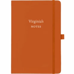 Personalised Personalised Notebook - Serif Font -Literary Gift Shop Serif orange Virginia