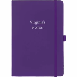 Personalised Personalised Notebook - Serif Font -Literary Gift Shop Serif purple Virginia