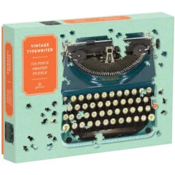 Hachette Typewriter 750-Piece Shaped Jigsaw Puzzle -Literary Gift Shop Typewriter Shaped Puzzle C