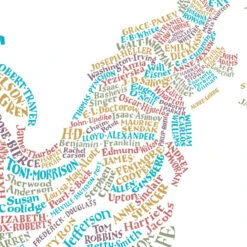 Bookish USA Literary Map -Literary Gift Shop US Literary Map 2nd edition v42