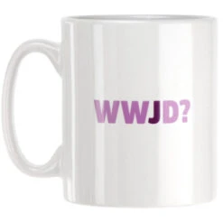 Personalised What Would ? Do? Personalised Mug -Literary Gift Shop What would J do PINK 2 NEW