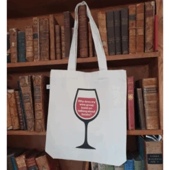 TLGC Epson Why Does My Wine Group Insist On Talking About Books? Bag -Literary Gift Shop Winegroupsm