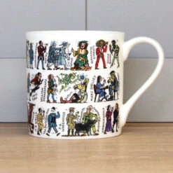 McLaggan Writers And Characters Mug -Literary Gift Shop Writers CharactersRGB