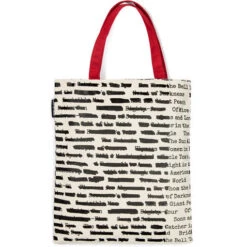 Out Of Print Banned Books Bag 3 Out Of Print Banned Books Bag -Literary Gift Shop banned books red strap Totes