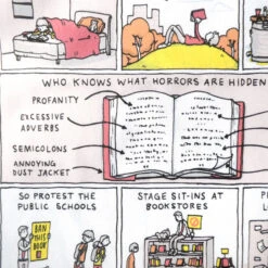 TLGC Epson Ban This Book - Grant Snider Tea Towel -Literary Gift Shop banthisbookteatowelsniderB