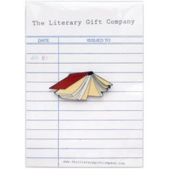 TLGC Flying Book Enamel Pin -Literary Gift Shop book pin card