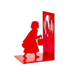 Balvi Little Red Riding Hood Bookend -Literary Gift Shop bookend little red red metal 27700F