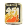 Ideal Bookshelf Fahrenheit 451 Enamel Pin