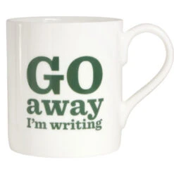 TLGC Go Away I'm Writing Bone China Mug