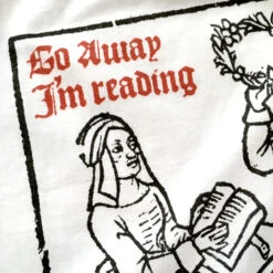 TLGC Epson Go Away I'm Reading Woodcut T-shirt - Choice Of Shapes/Styles -Literary Gift Shop go away woodcut detail bd854066 2b4f 417c 8f6f 2e92dce3dd86