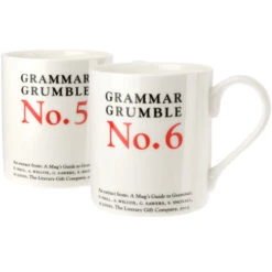 TLGC Grammar Grumble Mugs Set -Literary Gift Shop grammarbacks3NEWRED