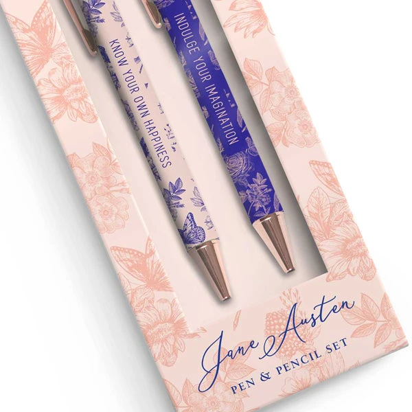 Hachette Jane Austen Floral Pen And Pencil Set 3 Hachette Jane Austen Floral Pen And Pencil Set - Image 3