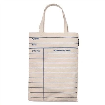 Out Of Print Library Card Tote Bag - Natural 1 Out Of Print Library Card Tote Bag - Natural