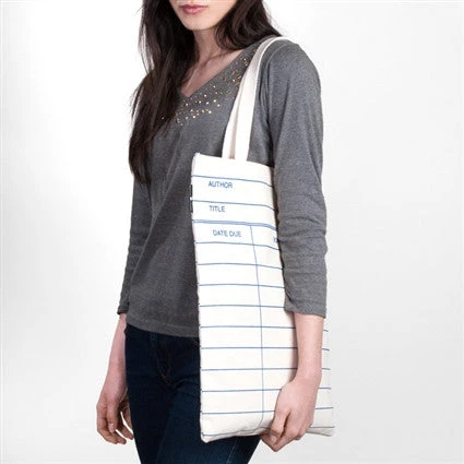 Out Of Print Library Card Tote Bag - Natural 2 Out Of Print Library Card Tote Bag - Natural - Image 2