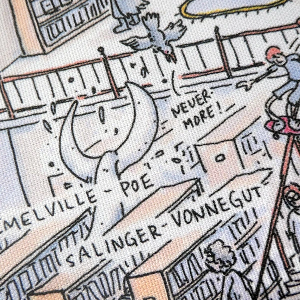 TLGC Epson Public Library - Grant Snider Tea Towel 3 TLGC Epson Public Library - Grant Snider Tea Towel - Image 3