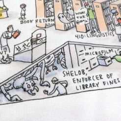 TLGC Epson Public Library - Grant Snider Tea Towel 9 TLGC Epson Public Library - Grant Snider Tea Towel -Literary Gift Shop libraryposterteatowelsniderC