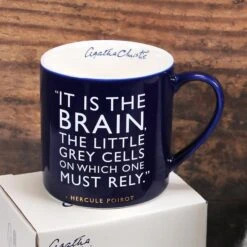 Half Moon Bay Hercule Poirot Little Grey Cells Mug -Literary Gift Shop littlegreycellsmugC