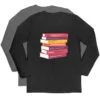 Personalised Long-sleeved Personalised Bookshelf T-shirt