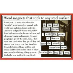 Magnetic Poetry Magnetic Poetry - Beat Poet Edition -Literary Gift Shop magnetic poetry beat poet edition 5B2 5D 6484 p grande b72c628d ea79 4e21 8033 d87c86e84f7c