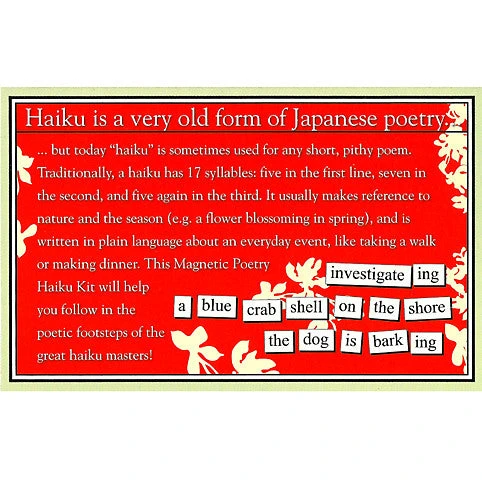 Magnetic Poetry Magnetic Poetry - Haiku Edition 2 Magnetic Poetry Magnetic Poetry - Haiku Edition - Image 2
