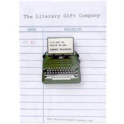 TLGC Haruki Murakami Enamel Pin -Literary Gift Shop murakami pin enamel card
