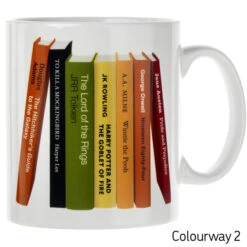 Personalised Personalised Bookshelf Mug -Literary Gift Shop personalised bookshelf mug Colourway2