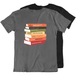 Personalised Personalised Bookshelf T-shirt - Grey/Black
