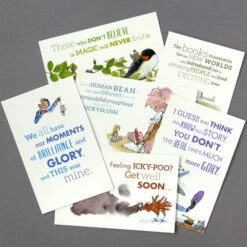Gardners Roald Dahl Postcard Box - 100 Phizz-Whizzing Postcards 10 Gardners Roald Dahl Postcard Box - 100 Phizz-Whizzing Postcards -Literary Gift Shop roald dahl postcards2