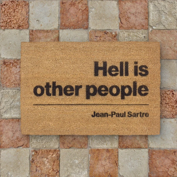 Artsy Jean-Paul Sartre Doormat 2 Artsy Jean-Paul Sartre Doormat - Image 2